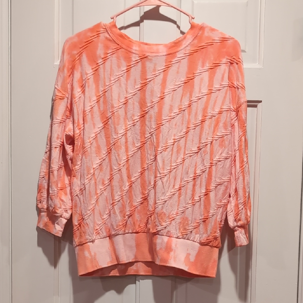 Anthropologie Saturday Sunday Coral Tie-Dye Tee